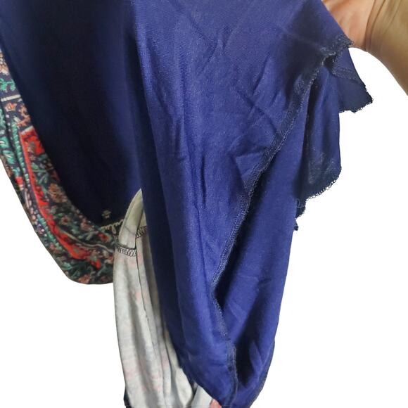 Lulus Kiss the Sky Halter Open Back Midi Dress Women's Size Medium Blue Red - Picture 7 of 15